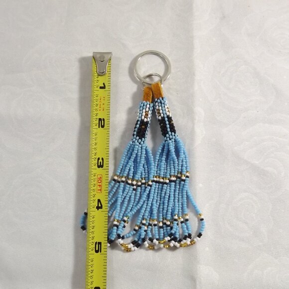 Hand Crafted Multicolor Beaded Keychain - Picture 6 of 6